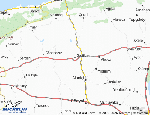 Mapa MICHELIN Geçitkale - ViaMichelin
