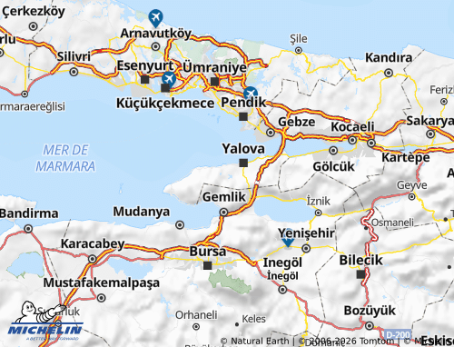 MICHELIN-Landkarte Termal - ViaMichelin