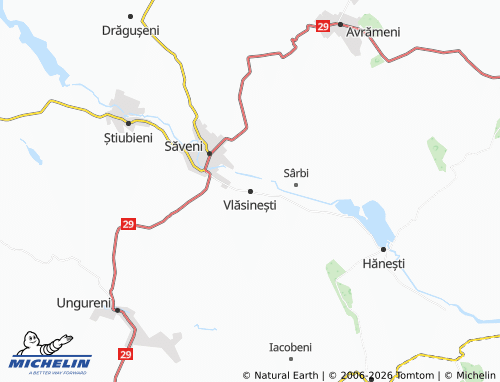 MICHELIN Vlăsinești map - ViaMichelin