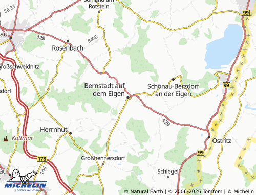 MICHELIN Bernstadt auf dem Eigen map - ViaMichelin