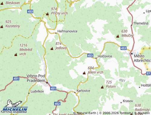 Mappa MICHELIN Spálené - ViaMichelin
