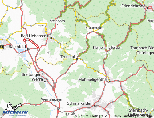 Mappa MICHELIN Trusetal - ViaMichelin