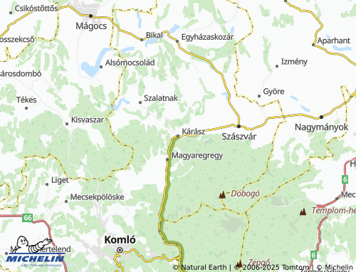MICHELIN Kárász map - ViaMichelin