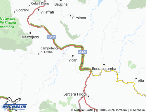 MICHELIN Vicari map - ViaMichelin