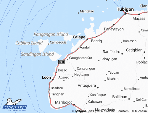 MICHELIN Catagbacan Handig map - ViaMichelin