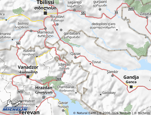 MICHELIN Qazax map - ViaMichelin