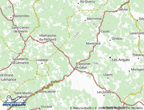 MICHELIN Saint-Caprais map - ViaMichelin