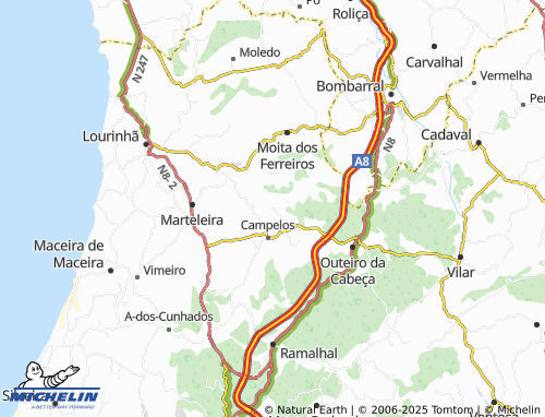 Mapa MICHELIN Casal das Giestas - ViaMichelin