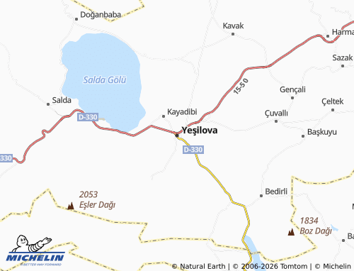 MICHELIN Yeşilova map - ViaMichelin