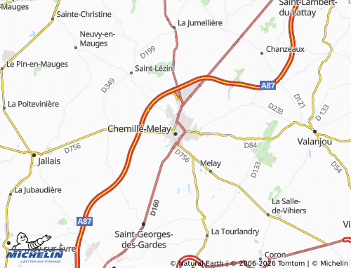 Carte MICHELIN Chemillé-Melay - ViaMichelin