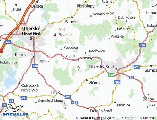 Mappa MICHELIN Veletiny - ViaMichelin