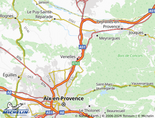MICHELIN Venelles map - ViaMichelin