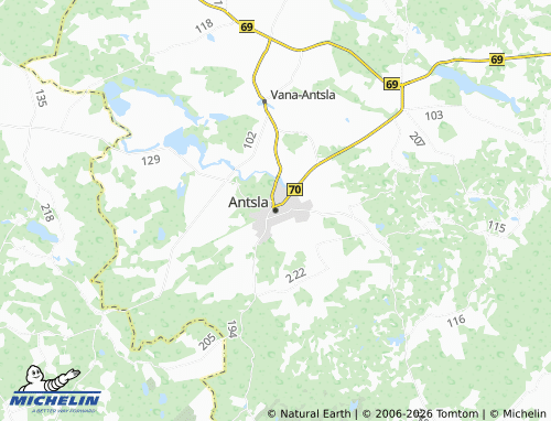 Mappa MICHELIN Antsla vald - ViaMichelin