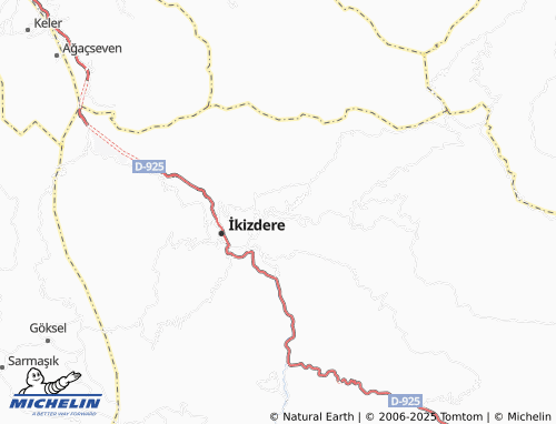 MICHELIN Ilıcaköy map - ViaMichelin