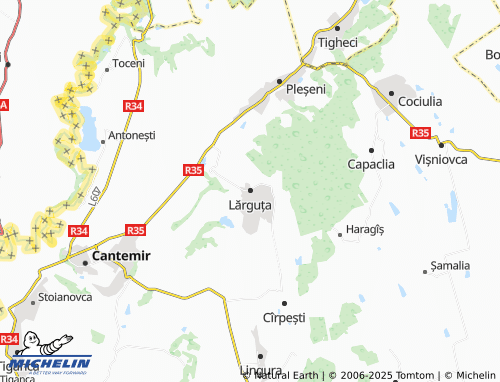 MICHELIN Lărguța map - ViaMichelin