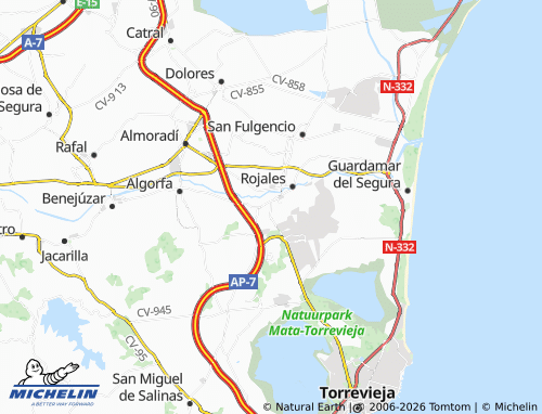 Mappa MICHELIN Benijófar - ViaMichelin