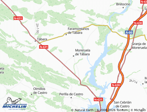 MICHELIN Moreruela de Tábara map - ViaMichelin