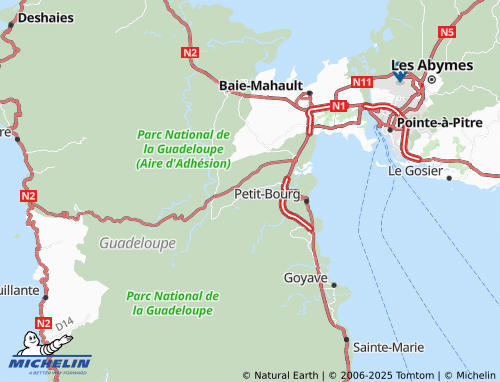 Mapa MICHELIN Hauteurs Lézarde - ViaMichelin