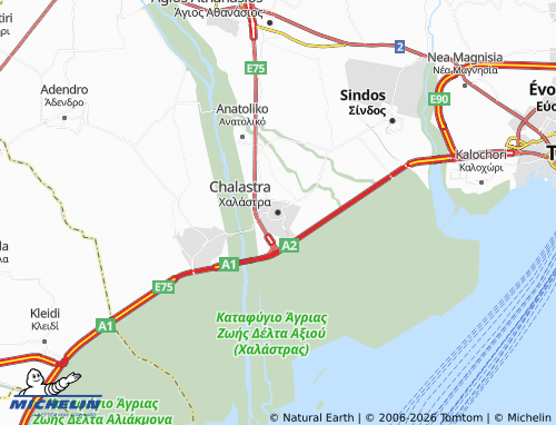 Mapa MICHELIN Chalastra - ViaMichelin
