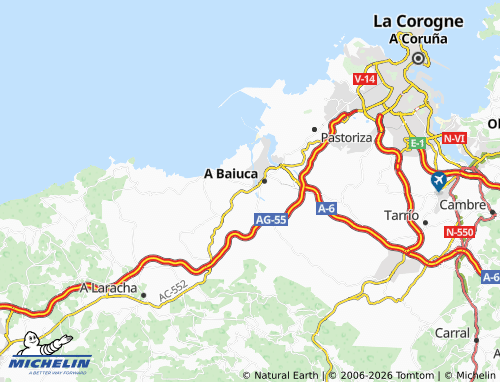 Mapa MICHELIN Arteixo (Santiago) - ViaMichelin