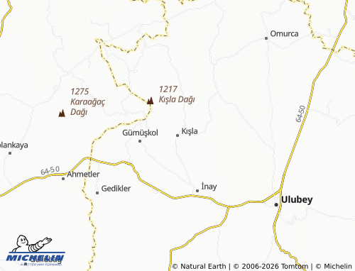 MICHELIN Kışla map - ViaMichelin