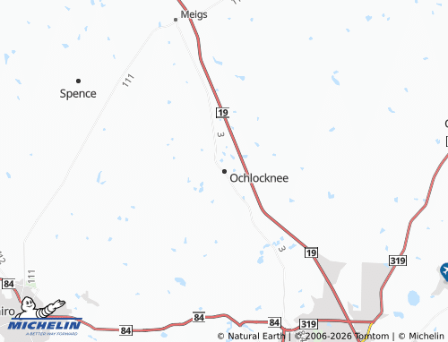 Mapa MICHELIN Ochlocknee - ViaMichelin
