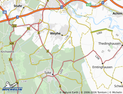 MICHELIN Jeebel map - ViaMichelin