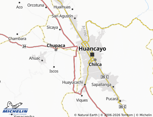 MICHELIN Huamancaca Chico map - ViaMichelin