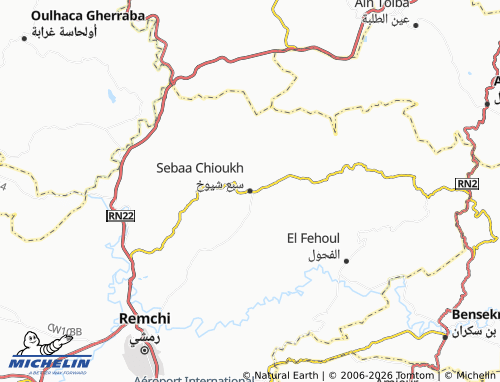 Carte MICHELIN Sebaa Chioukh - ViaMichelin