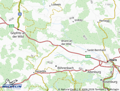 MICHELIN Brunn an der Wild map - ViaMichelin