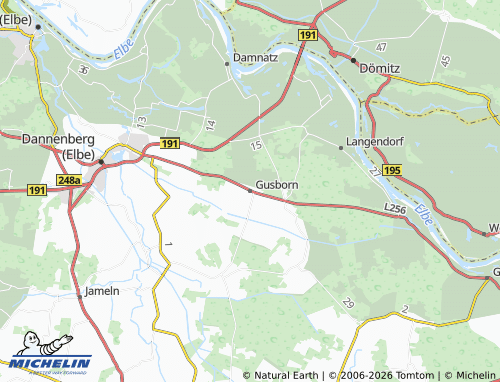MICHELIN Gusborn map - ViaMichelin