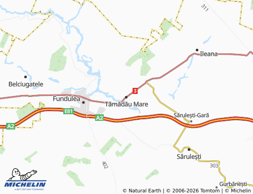 Mappa MICHELIN Tămădău Mare - ViaMichelin