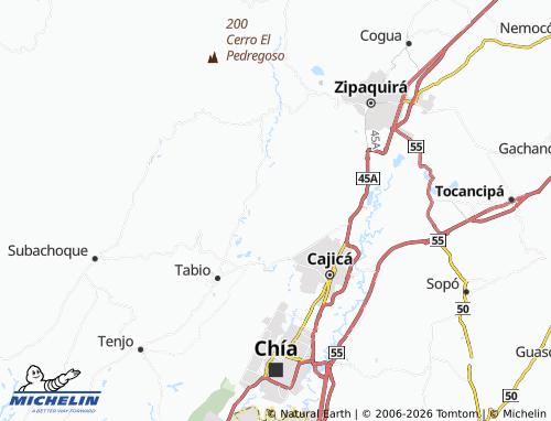 Mappa MICHELIN Río Frío Oriental - ViaMichelin