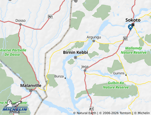 Carte MICHELIN Kebbi - ViaMichelin