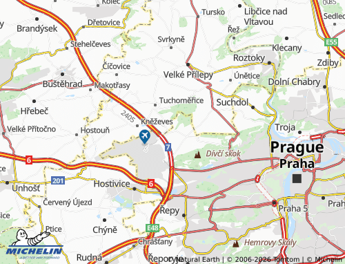 Mapa MICHELIN Přední Kopanina - ViaMichelin