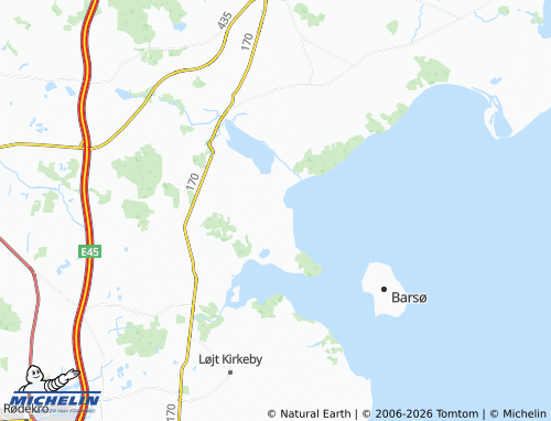 Mapa MICHELIN Vikær Strand - ViaMichelin