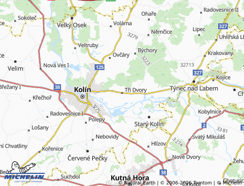MICHELIN Tři Dvory map - ViaMichelin