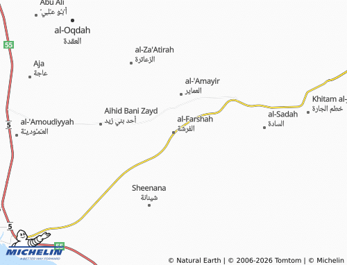 Mappa MICHELIN al-Farshah - ViaMichelin
