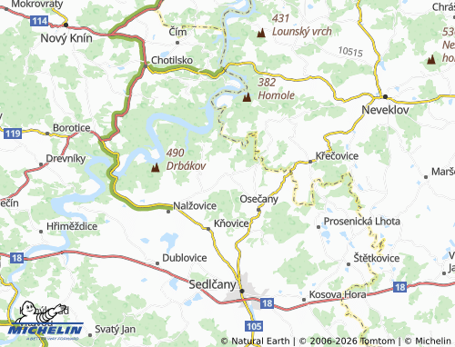 MICHELIN Radíč map - ViaMichelin