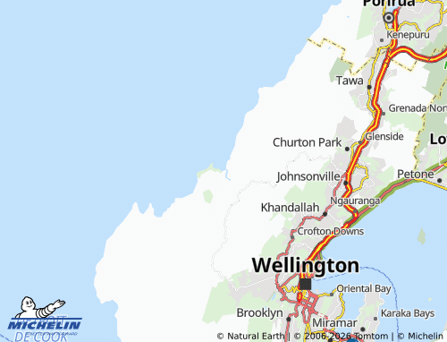 Mapa MICHELIN Mākara Beach - ViaMichelin