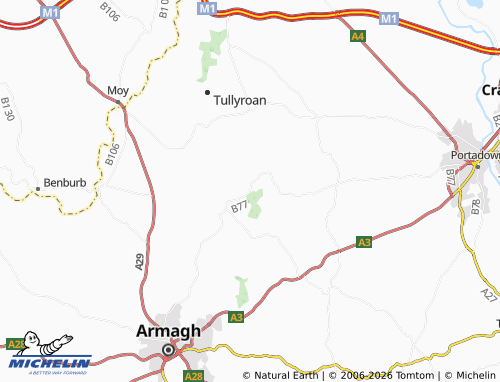 Mapa MICHELIN Loughgall - ViaMichelin