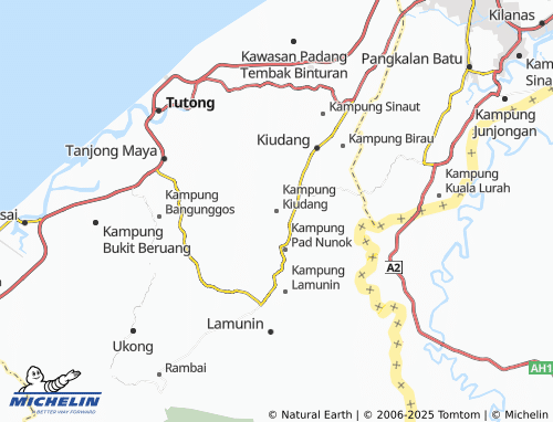 MICHELIN Kampung Kiudang map - ViaMichelin