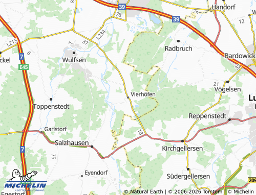 Mapa MICHELIN Vierhöfen - ViaMichelin