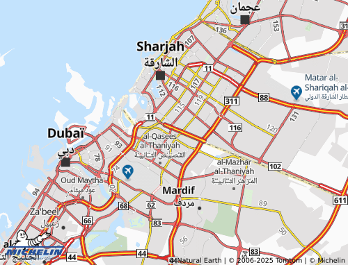 MICHELIN Al Qusais Industrial Fourth map - ViaMichelin