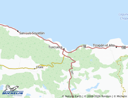 MICHELIN-Landkarte Tuxcueca - ViaMichelin