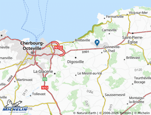 MICHELIN Digosville map - ViaMichelin