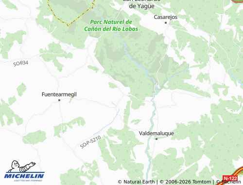 MICHELIN Nafría de Ucero map - ViaMichelin