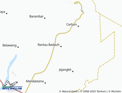 MICHELIN Rantau Badauh map - ViaMichelin