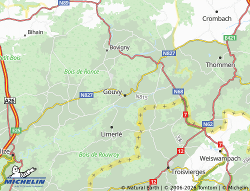 MICHELIN Gouvy map - ViaMichelin