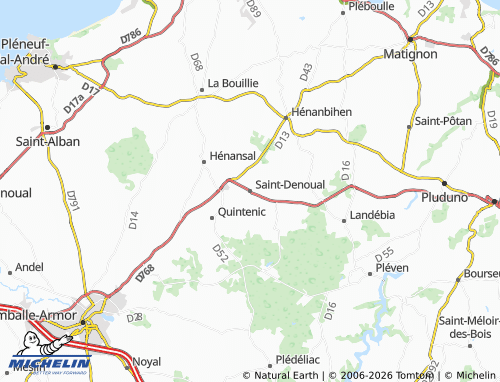 MICHELIN Saint-Denoual map - ViaMichelin